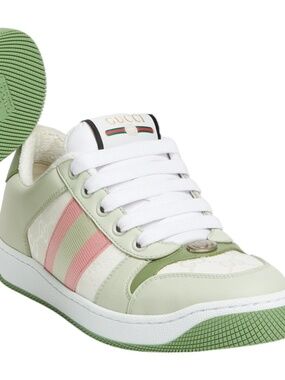 GUCCI Women's Screener WMNS White Original "GG" Canvas Sneaker Size 7.5 NIB